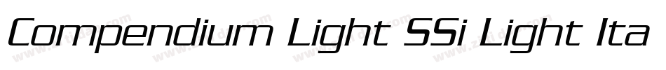 Compendium Light SSi Light Italic字体转换